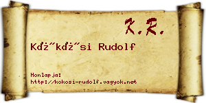 Kökösi Rudolf névjegykártya